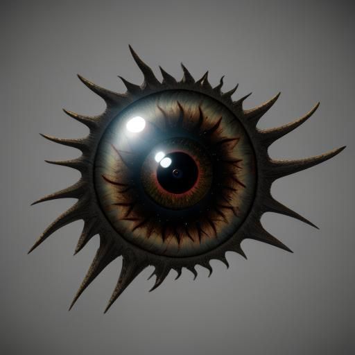 Googly-Eyed Tornado: 3D Rendered Artstation Design