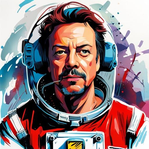 Tim Curry as Astronaut in Anime Portrait