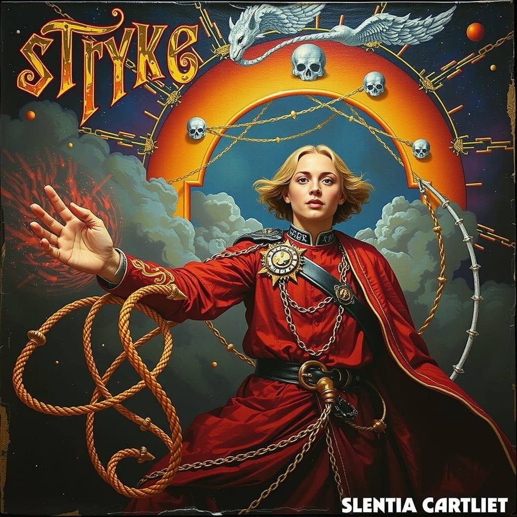 Abstract Swirling Red Vortex Forms