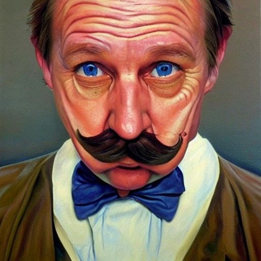 Swedish Chef with Fish Moustache as Oil Painting