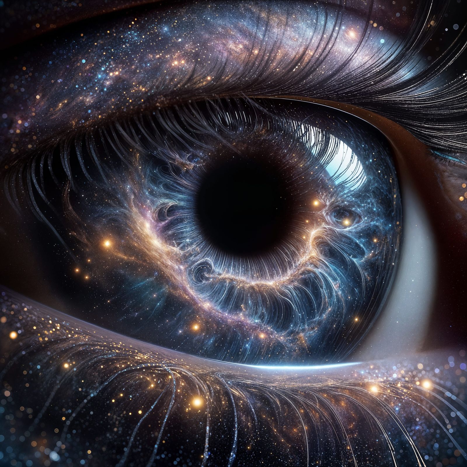 Galactic Eye: A Celestial Vision in Oil