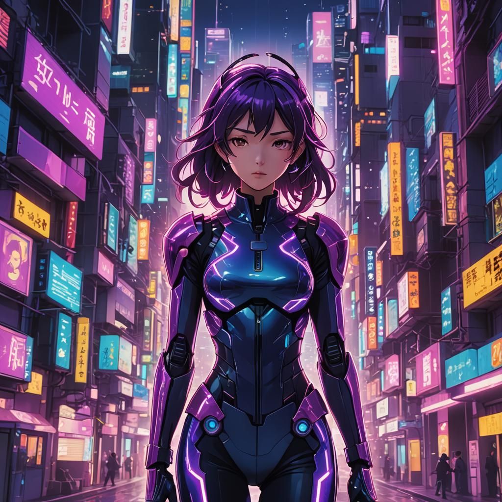 Mesmerizer Teto in a Vibrant Cityscape, Manga Scan Aesthetic