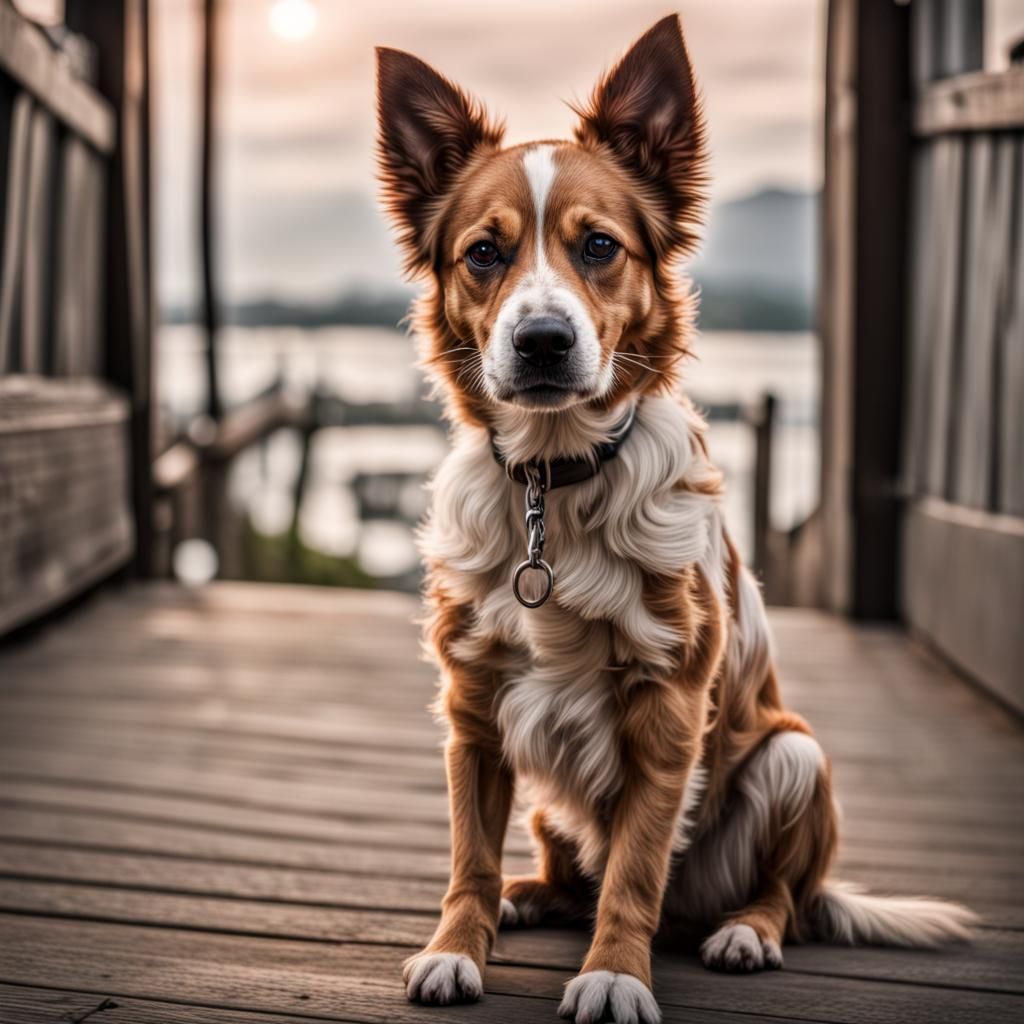 Hyperrealistic Portrait of a Cute Dog