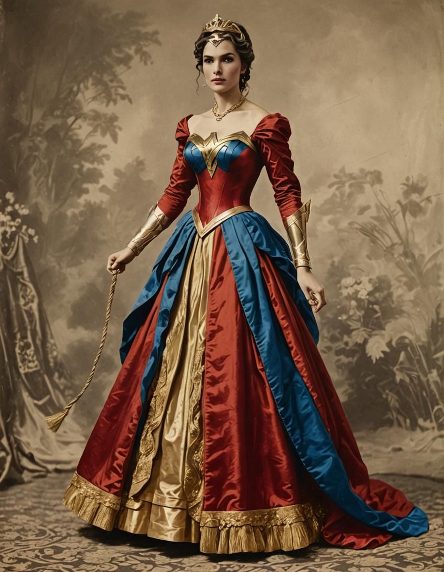 Wonder Woman in Victorian Era Ballgown