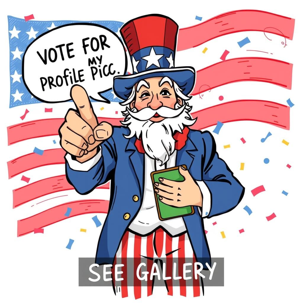 Uncle Sam Urges You to Vote for His Profile Picture