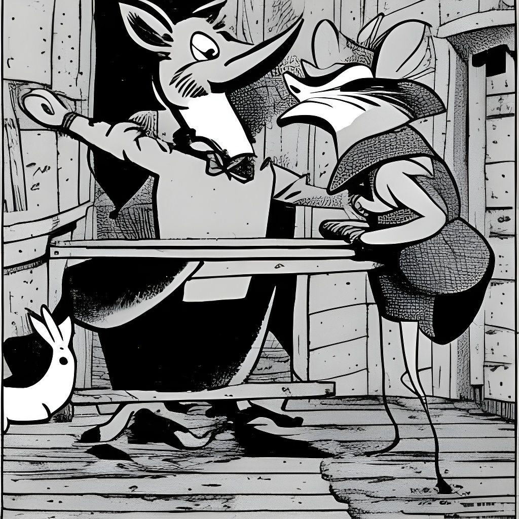Pinocchio Chatting with the Fox, McCay Style
