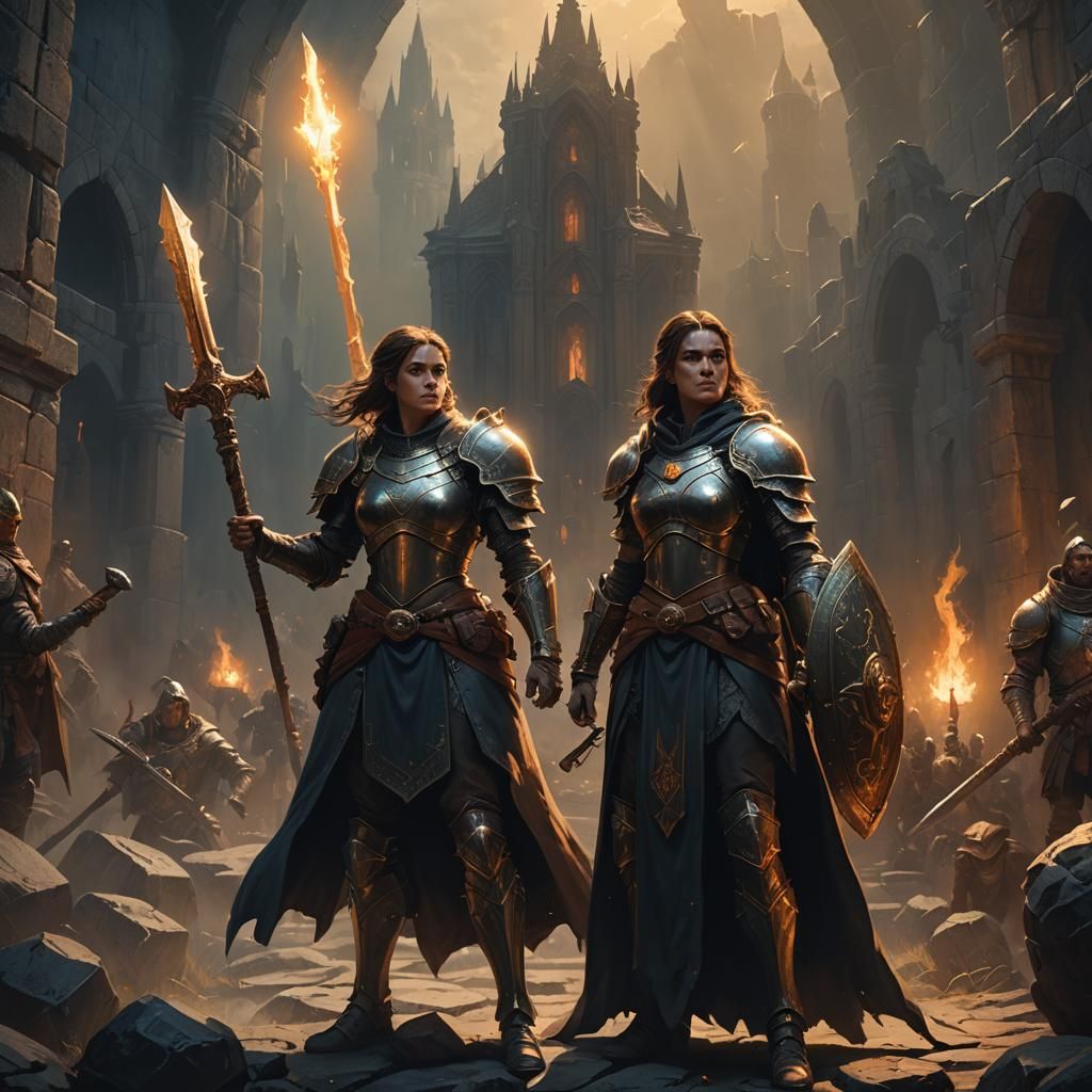 Female Cleric in Dark Fantasy Concept Art