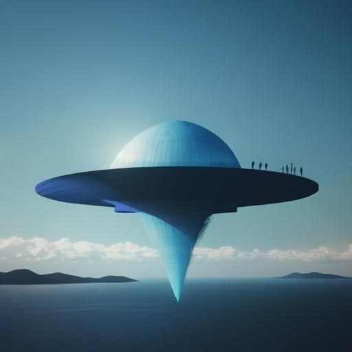 Calming Mystical Blue Sky Stillness in Cinematic Style