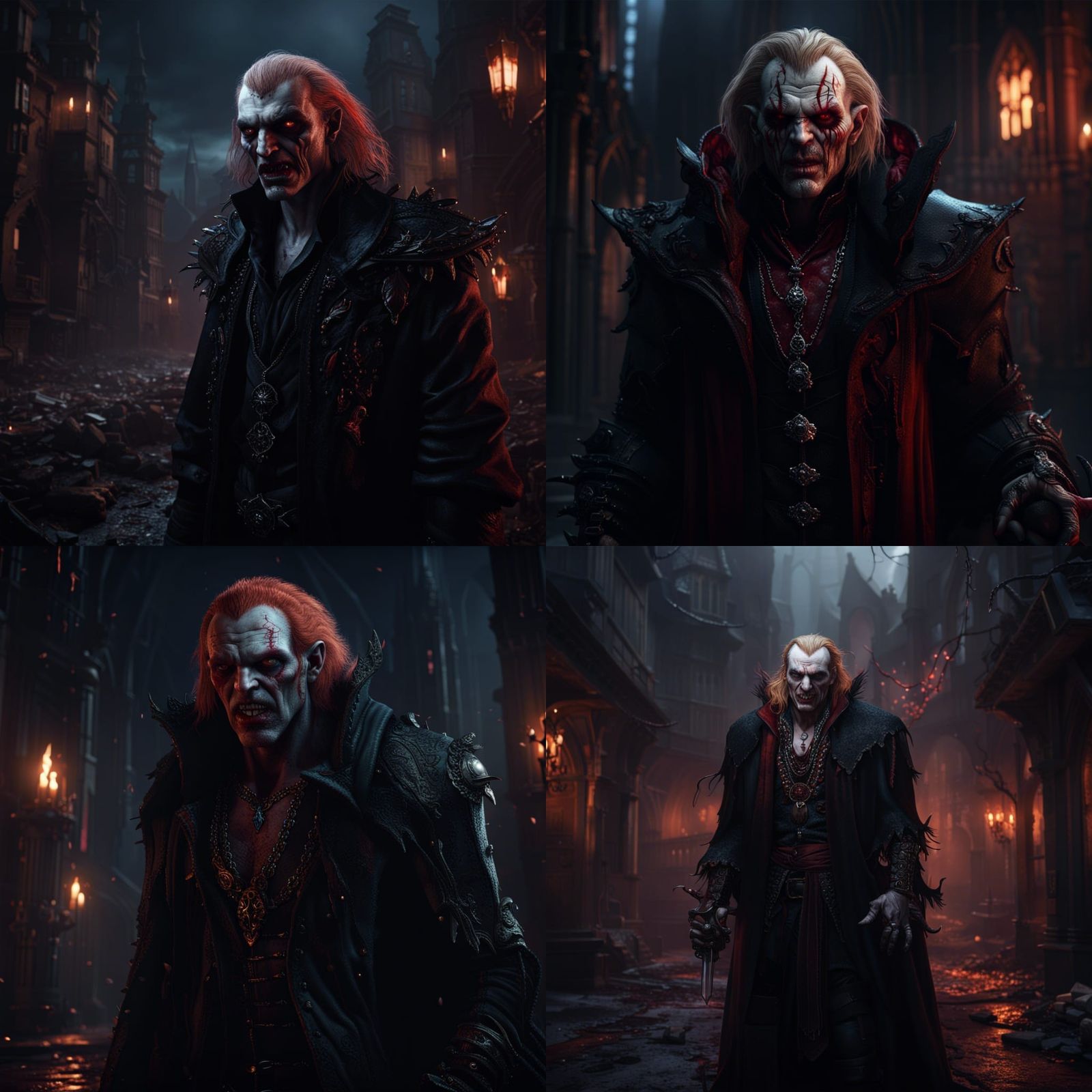 Modern Vampire Gangrel in Detailed Matte Painting