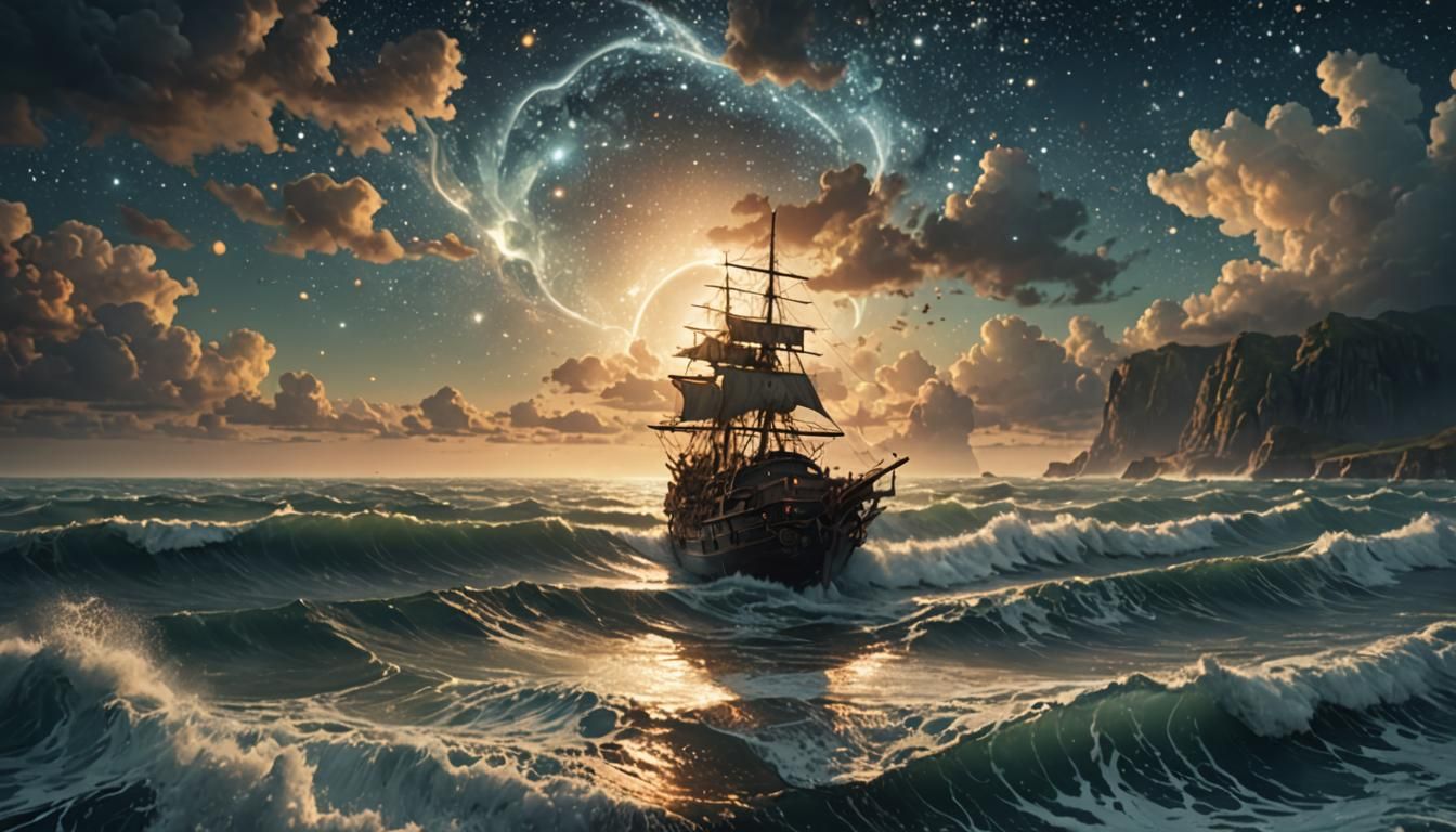 Starry Seas: A Digital Matte Painting of Space