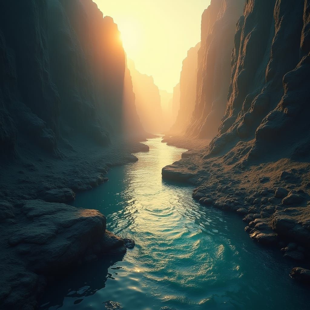 Dichotomous River in Fantasy Concept Art