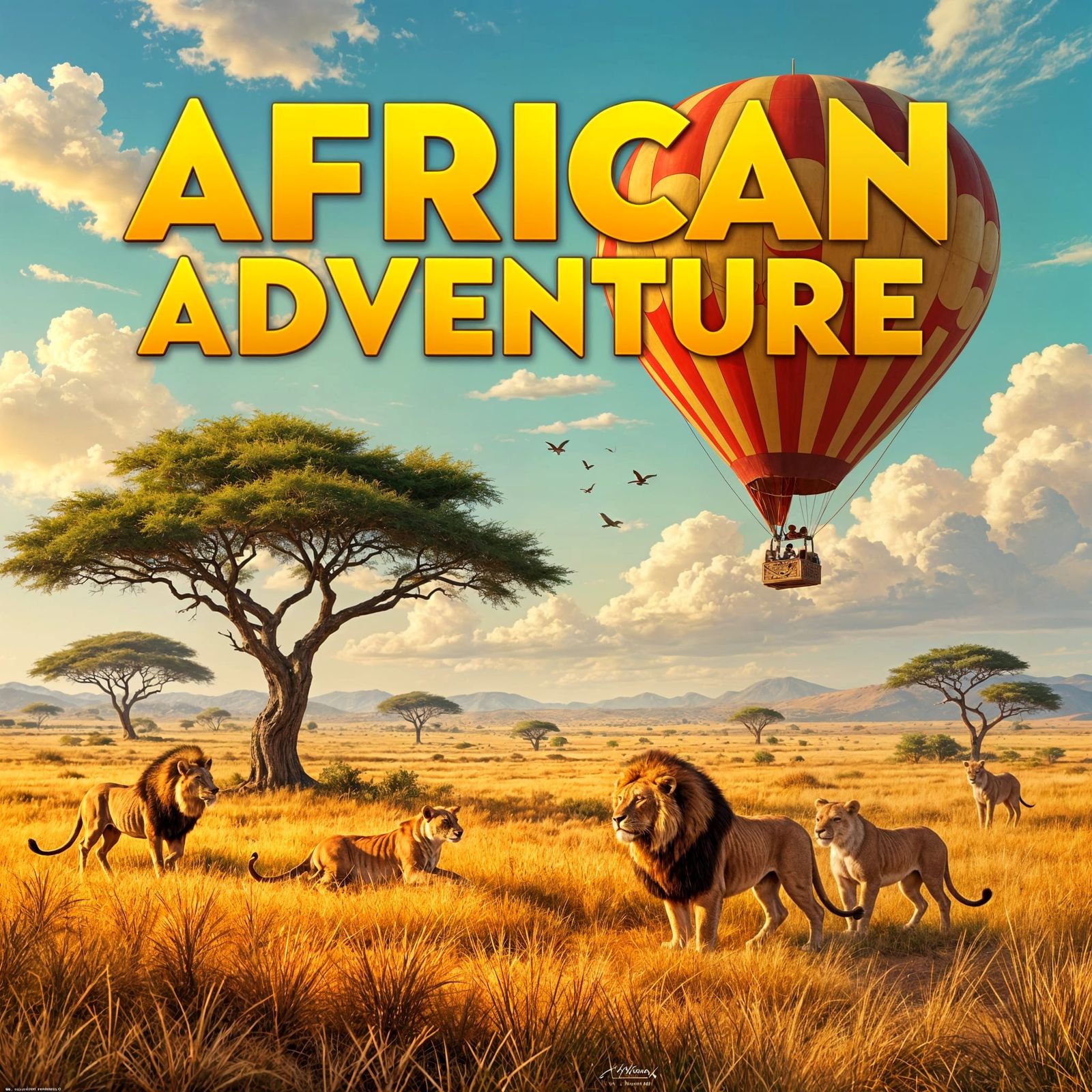 African Adventure Video Game Cover Art