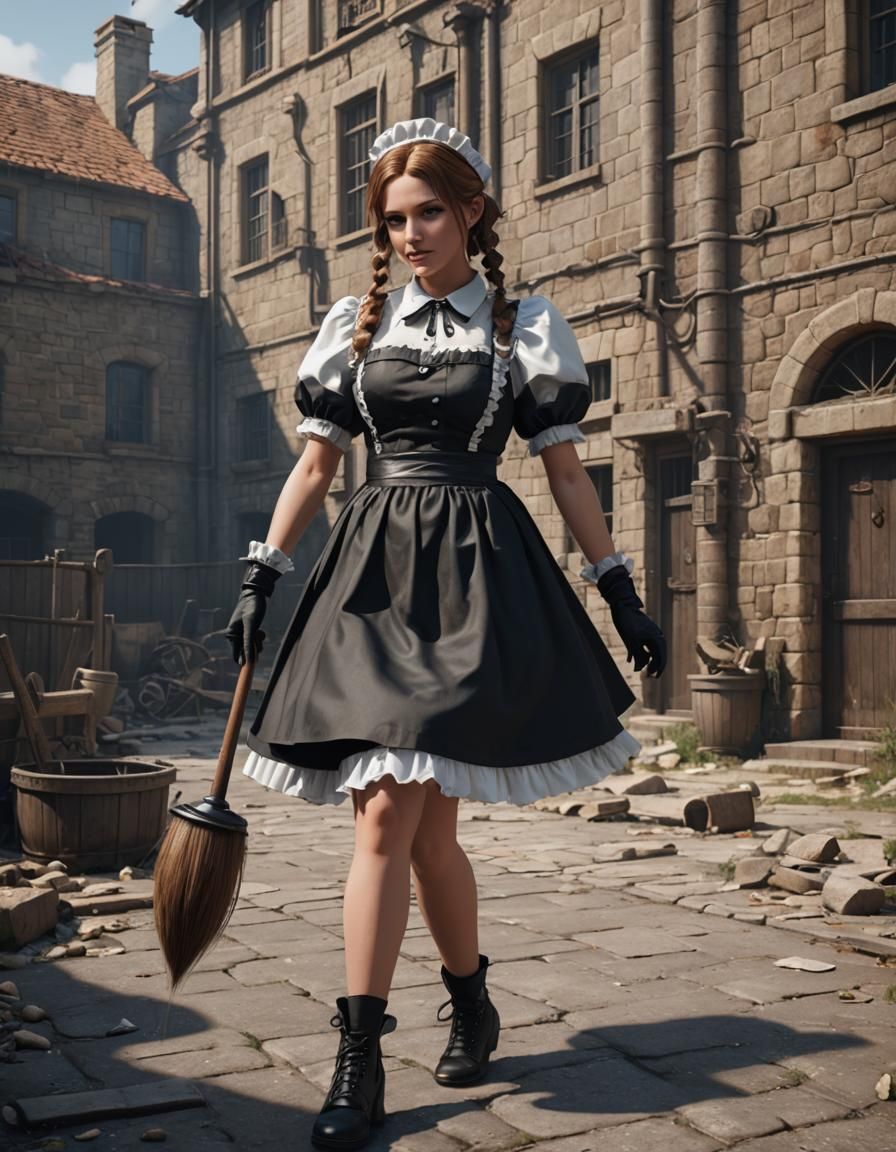 French Maid in Prison Colony: 3D Game Cinematic