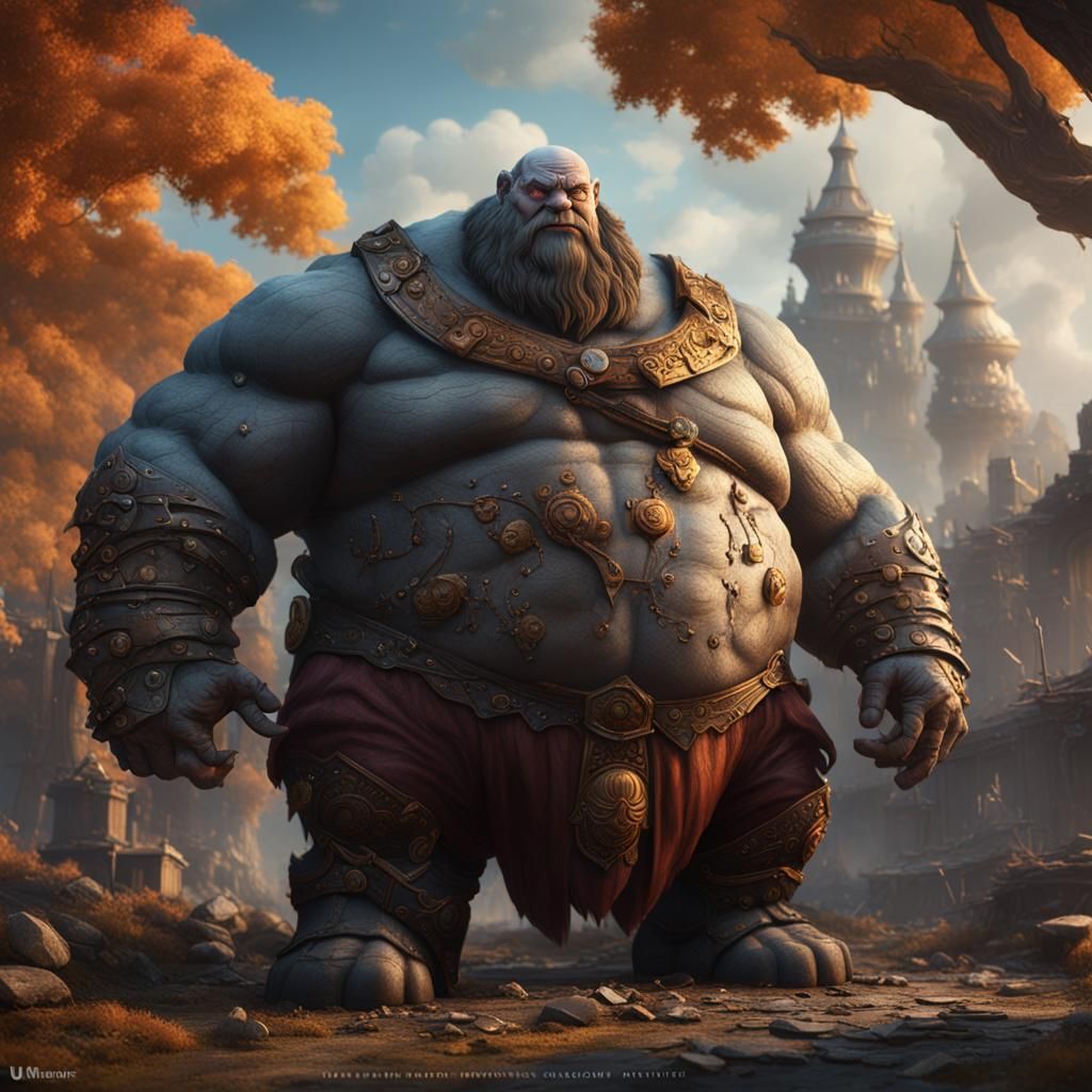 Detailed Painting of a Fat Man in Unreal Engine
