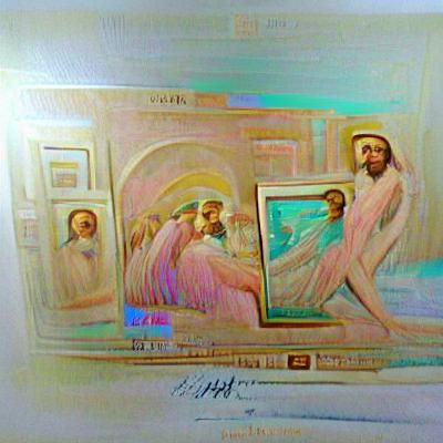 Jesus in Art Deco Style with Pastel Colors