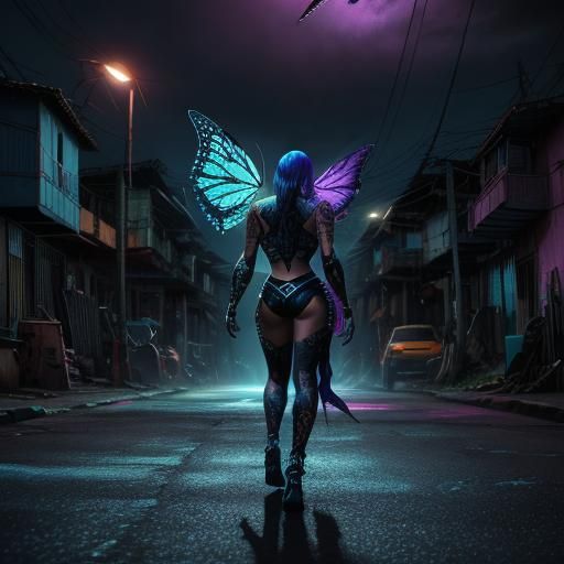 Katarina Alves in Neon-Lit Favela Fight
