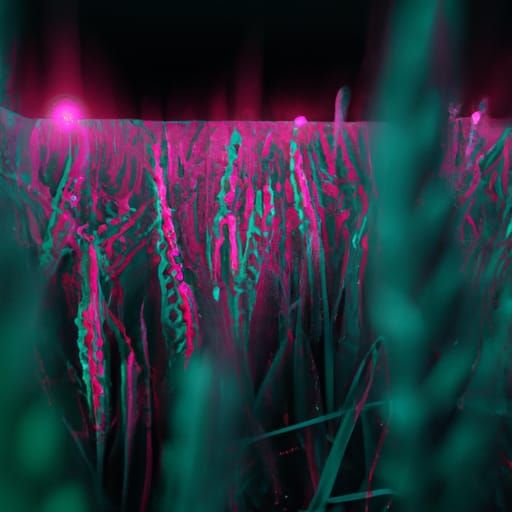 Cyberpunk Wheat Field: A Futuristic Landscape
