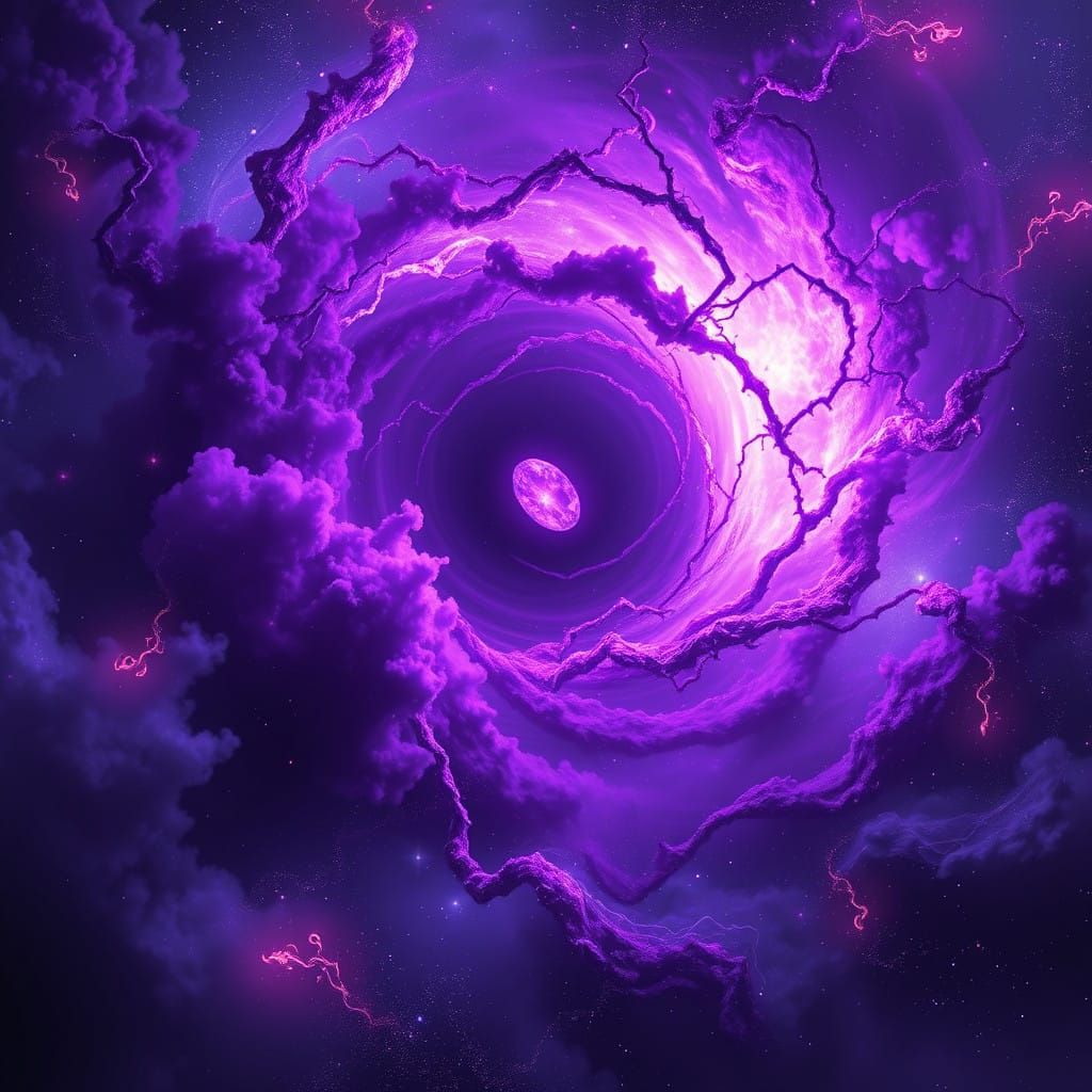 Ethereal Galaxy Swirls with Mysterious Energy