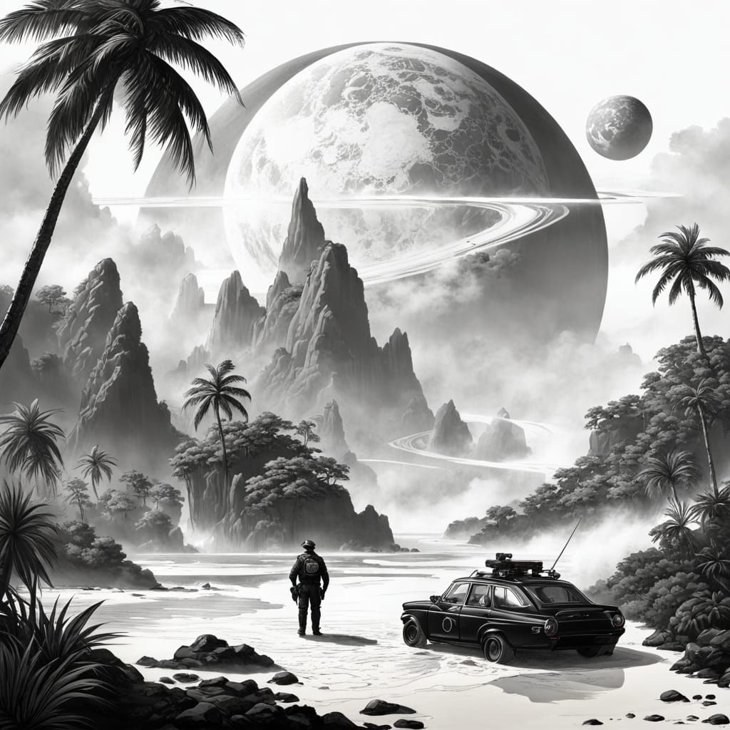 Narrative myth high contrast with the planet's and in tropic...