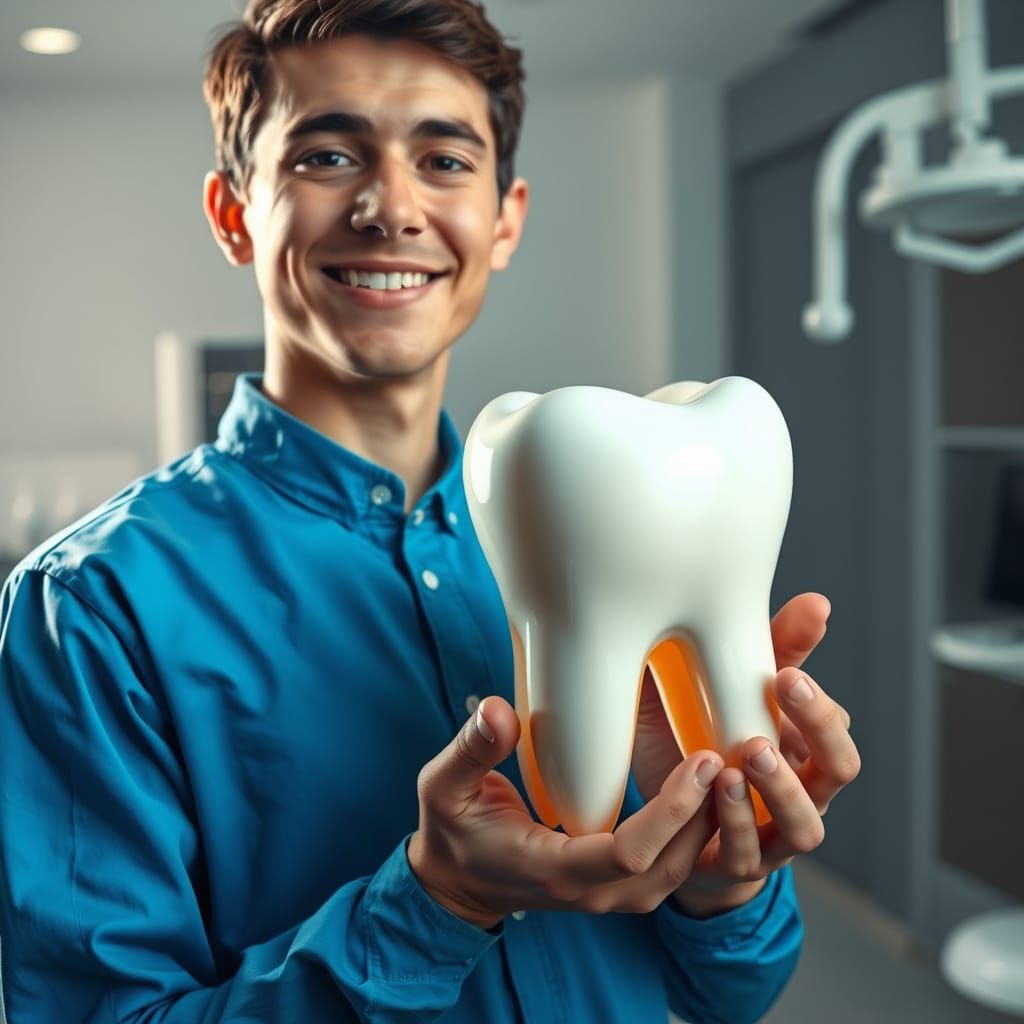 Young Dentist in Photorealistic Digital Painting