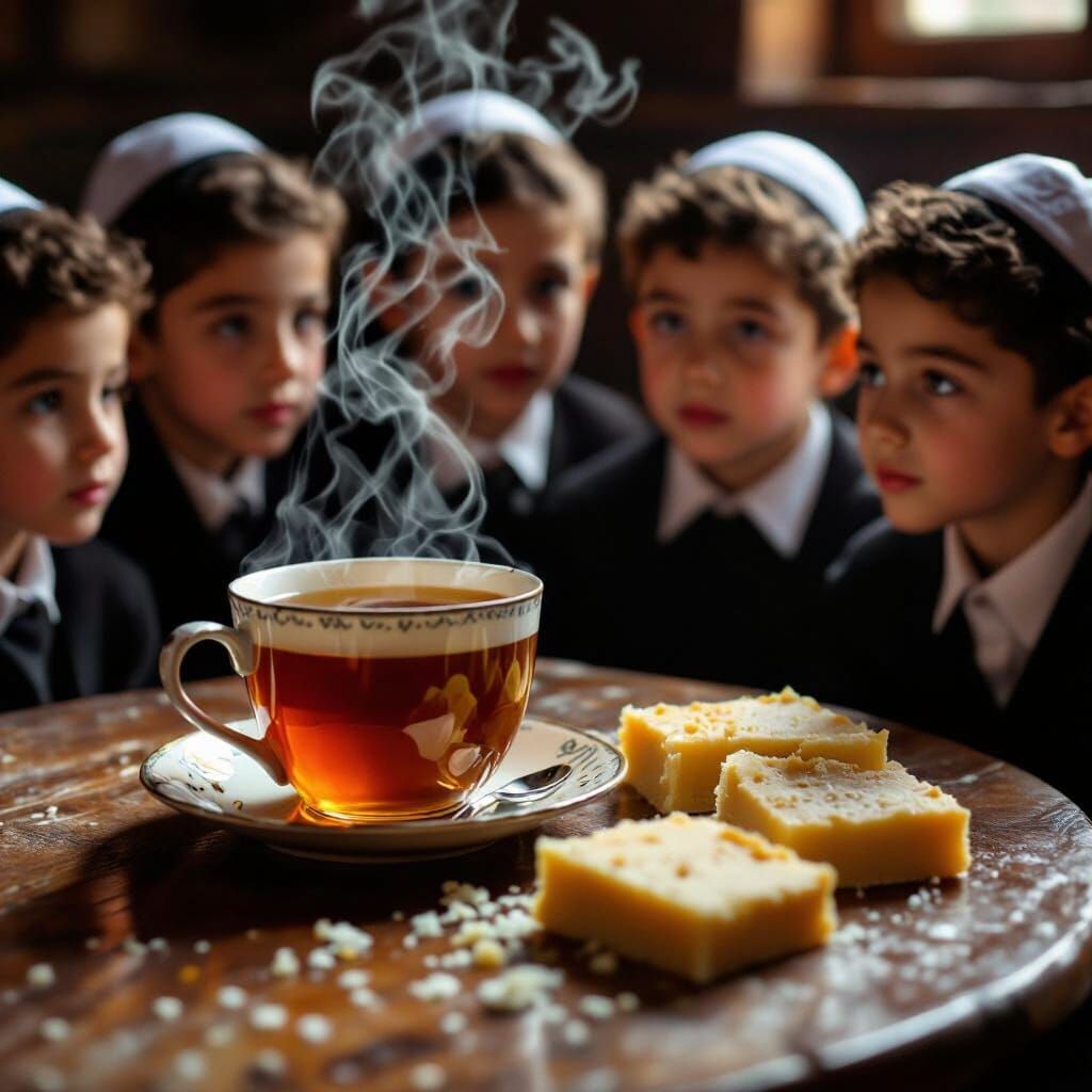 Photorealistic Tea Scene with Children