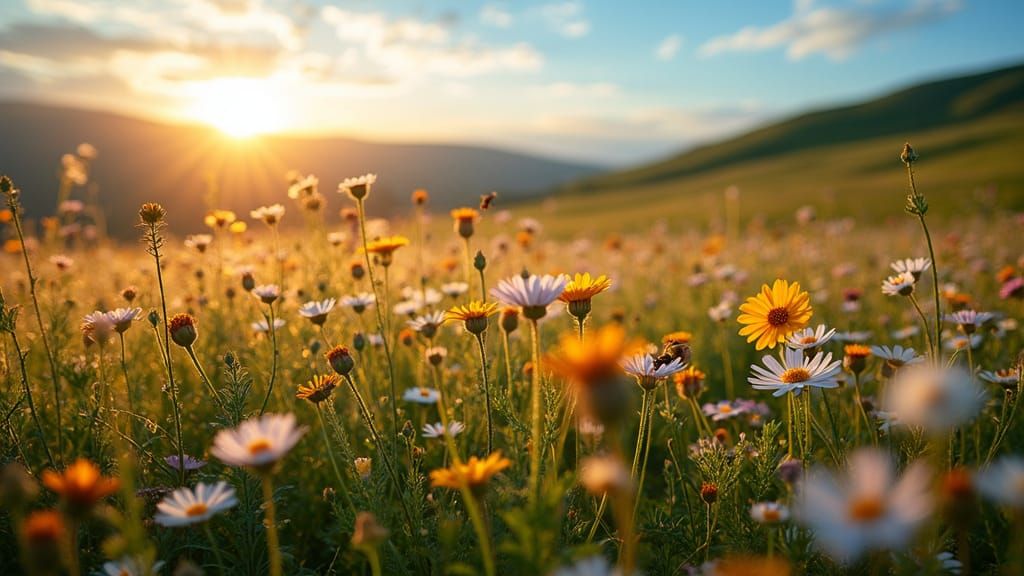 Surreal Dawn Landscape in Vibrant Colors