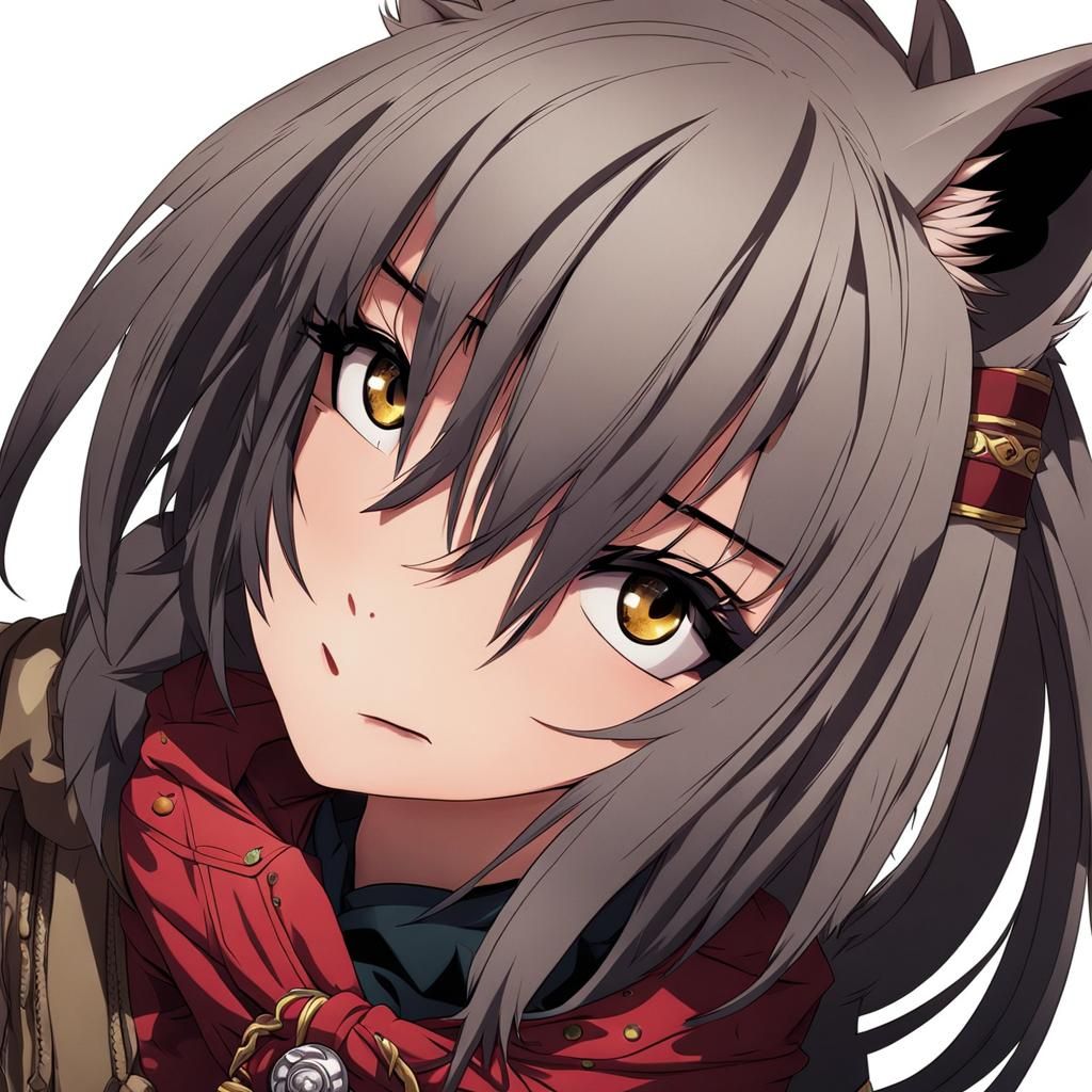 Anime Hyena Girl in Manga Style