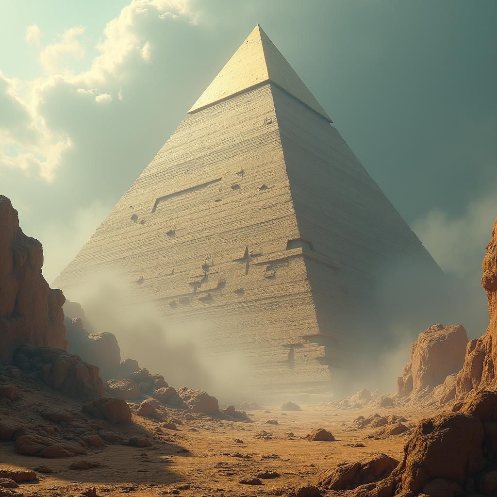 Neutral Pyramid in Detailed Matte Painting