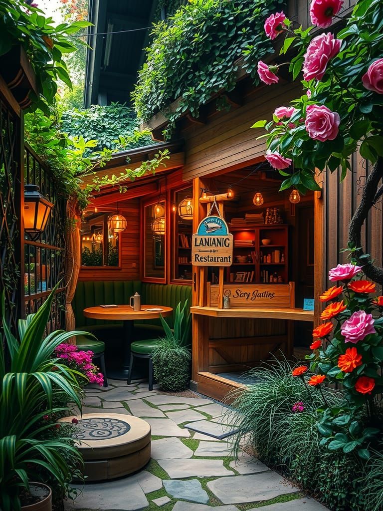 Enchanting Garden Restaurant Inspired by Miyazaki