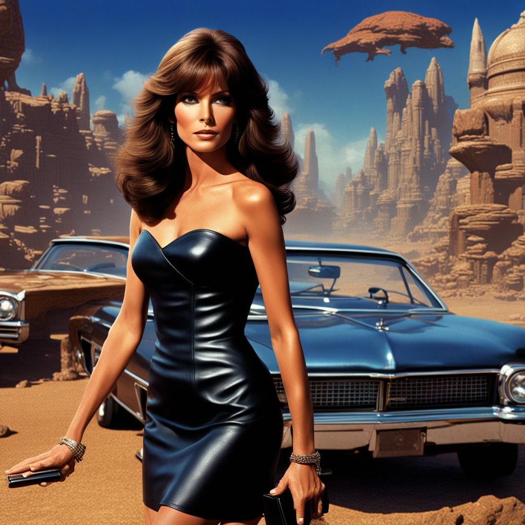 Young Woman in Leather Dress: Fantasy Concept Art