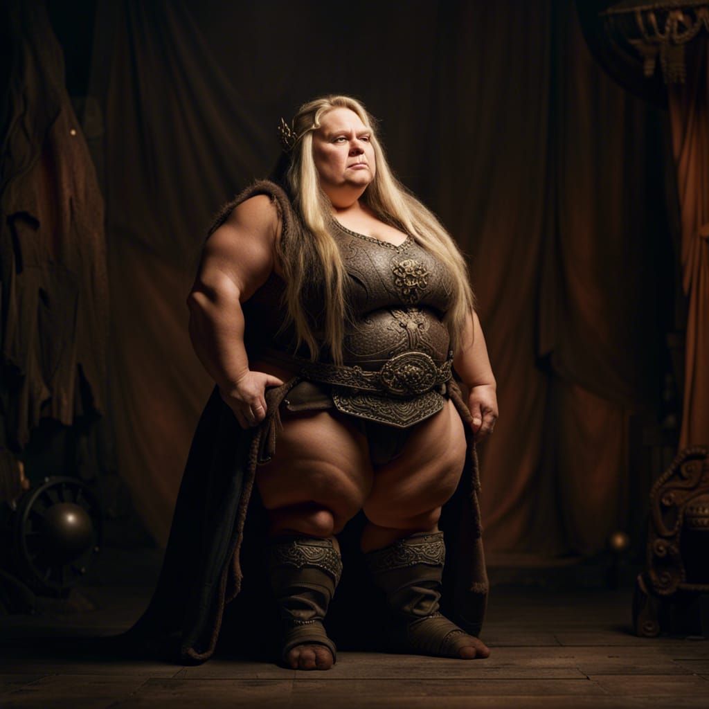 Fantasy Dwarf Queen Portrait in Profile