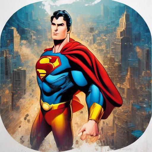 Superman Guards Kandor in Vibrant Comic Art