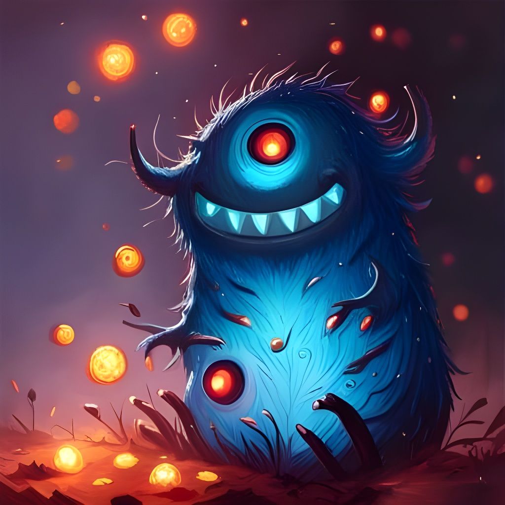 Abstract Purplish Brown Oil Painting