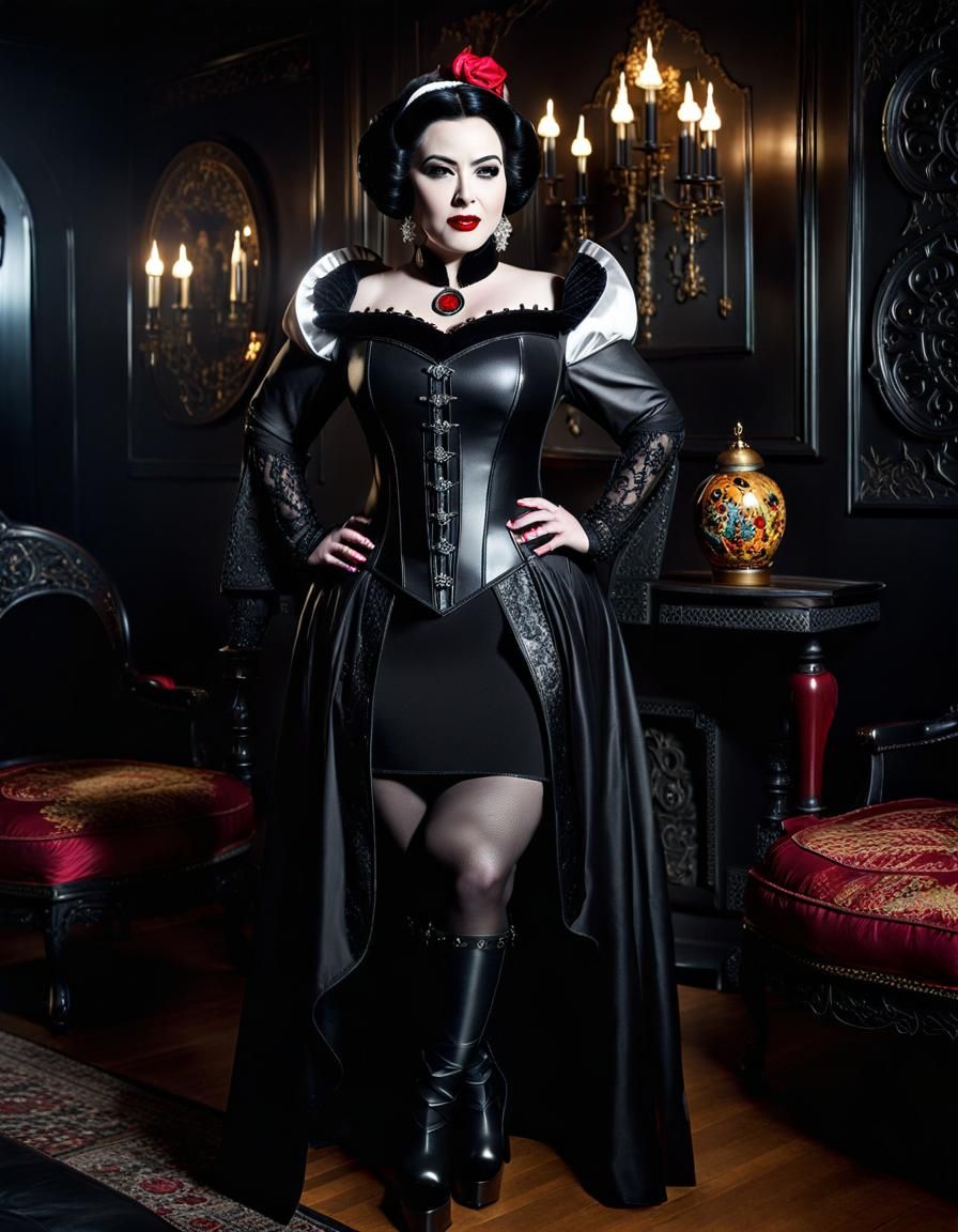 Gothic Snow White in Dark Victorian Splendor