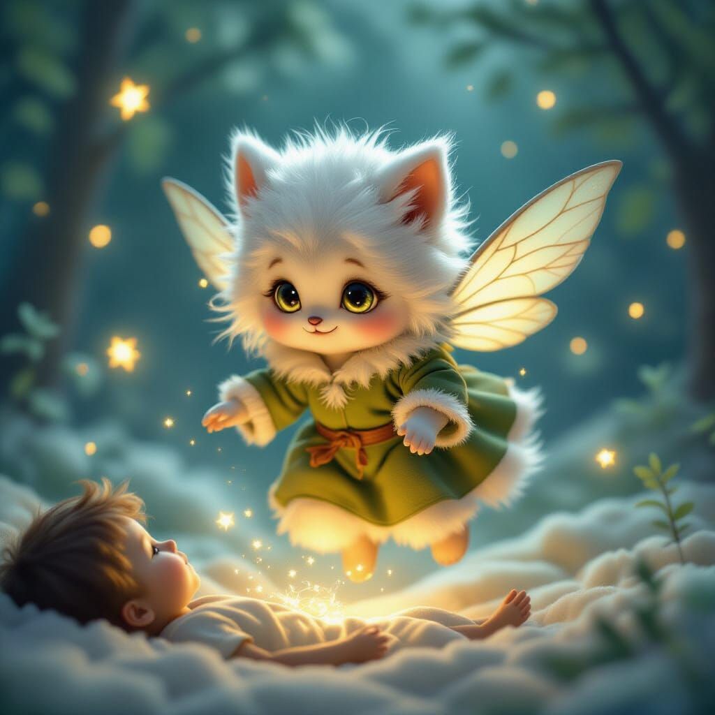 Guardian with Furry Wings