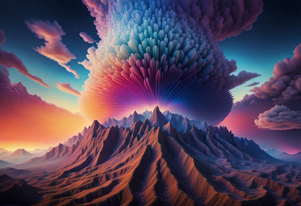 Prismatic Velvet Glassigami Optical Math Art Background