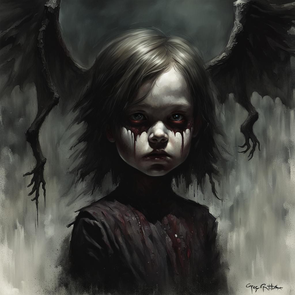 Sinister Child's Nightmare in Dark Fantasy Style