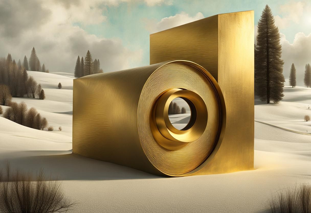 Golden Abstract Cycles in Hyperrealistic Style