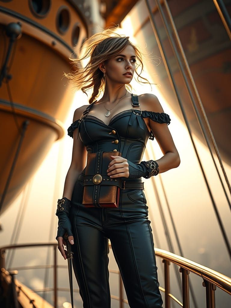 Steampunk Beauty Embarks on an Airship Adventure
