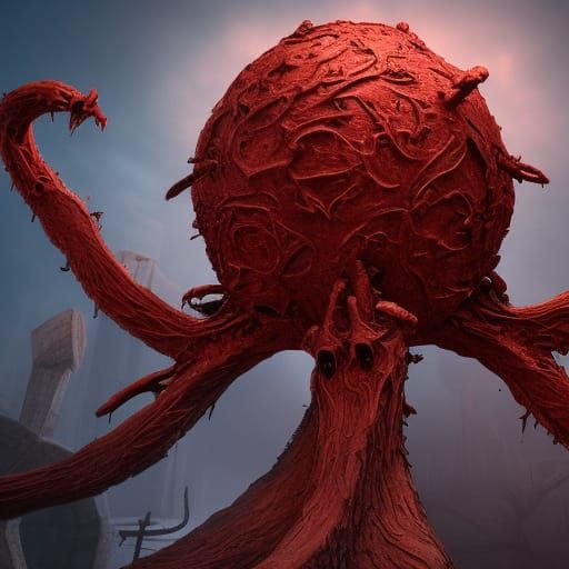 Eerie Abstract Hydra of Death in 8k Resolution