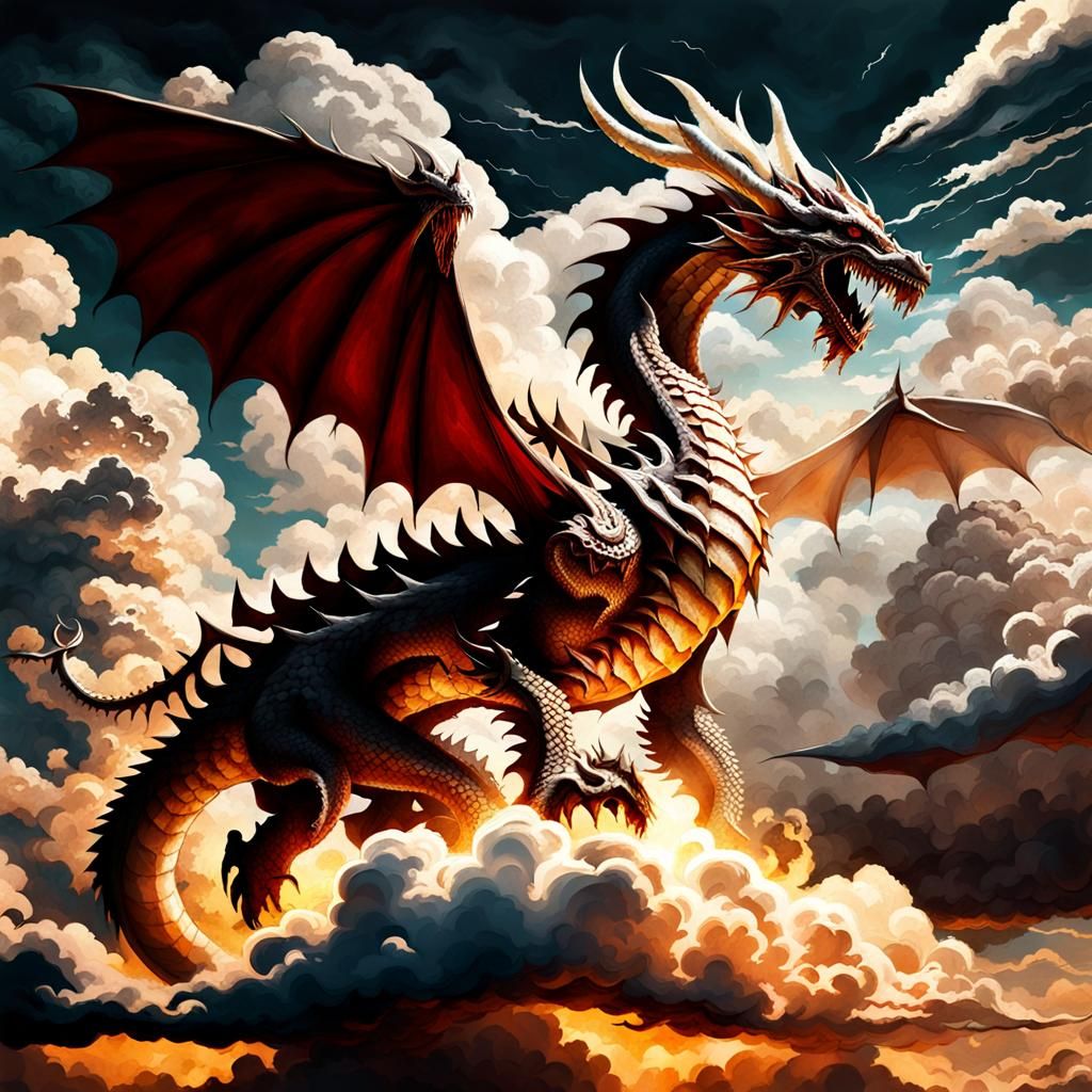 Cloud Dragon Skeleton Revealed in Ethereal Glory