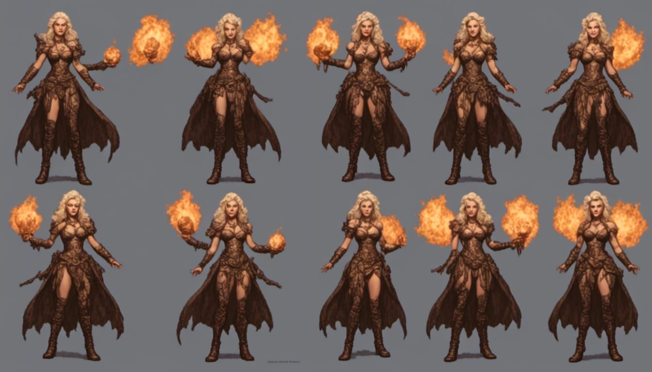 Elf Sorceress - poses