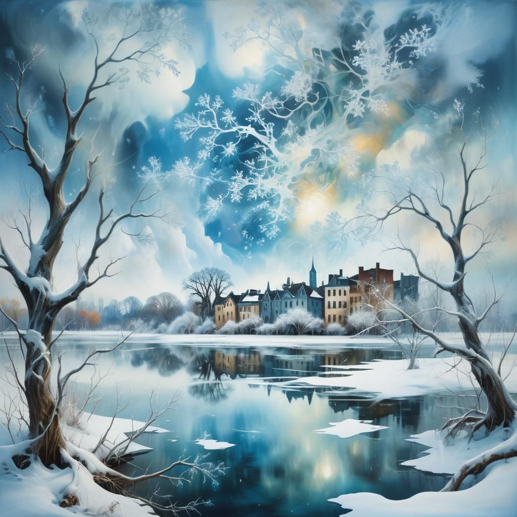 Ethereal Reclamation of Winter Wonderland in Iridescent Oil....