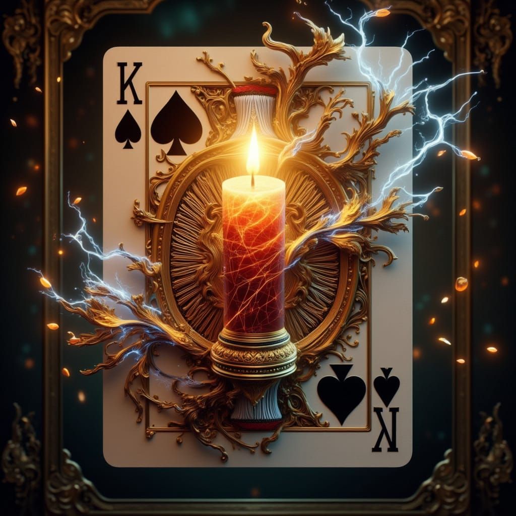 Enchanted Candle in a Mystical Setting