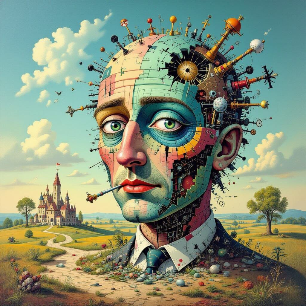 Whimsical Dada: A Chaotic Surrealist Fantasy