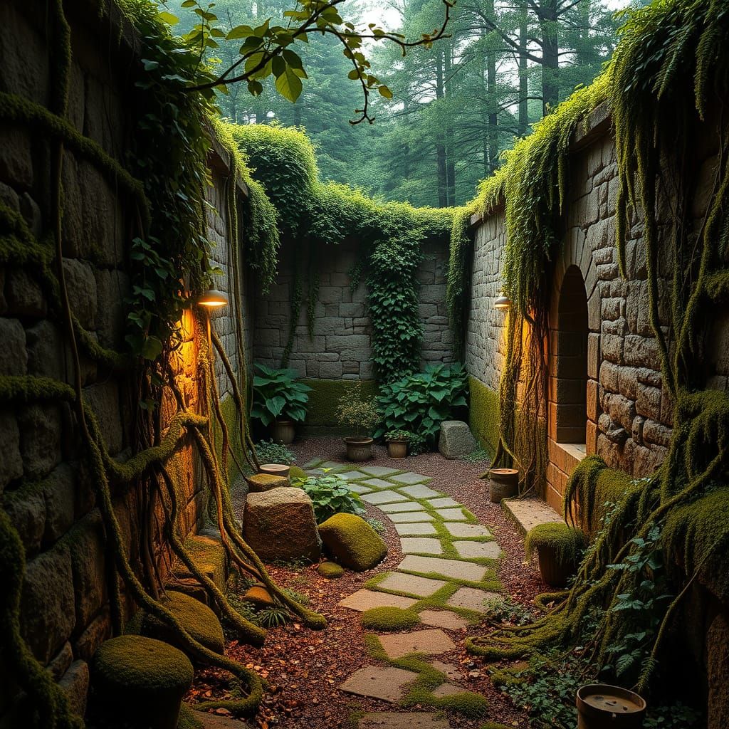 Overgrown Gardens in Golden Light