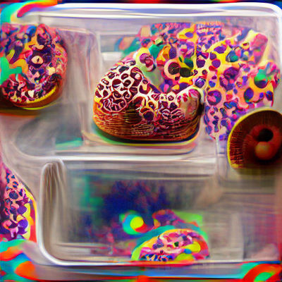 Psychedelic Donuts with Sprinkles Abstract