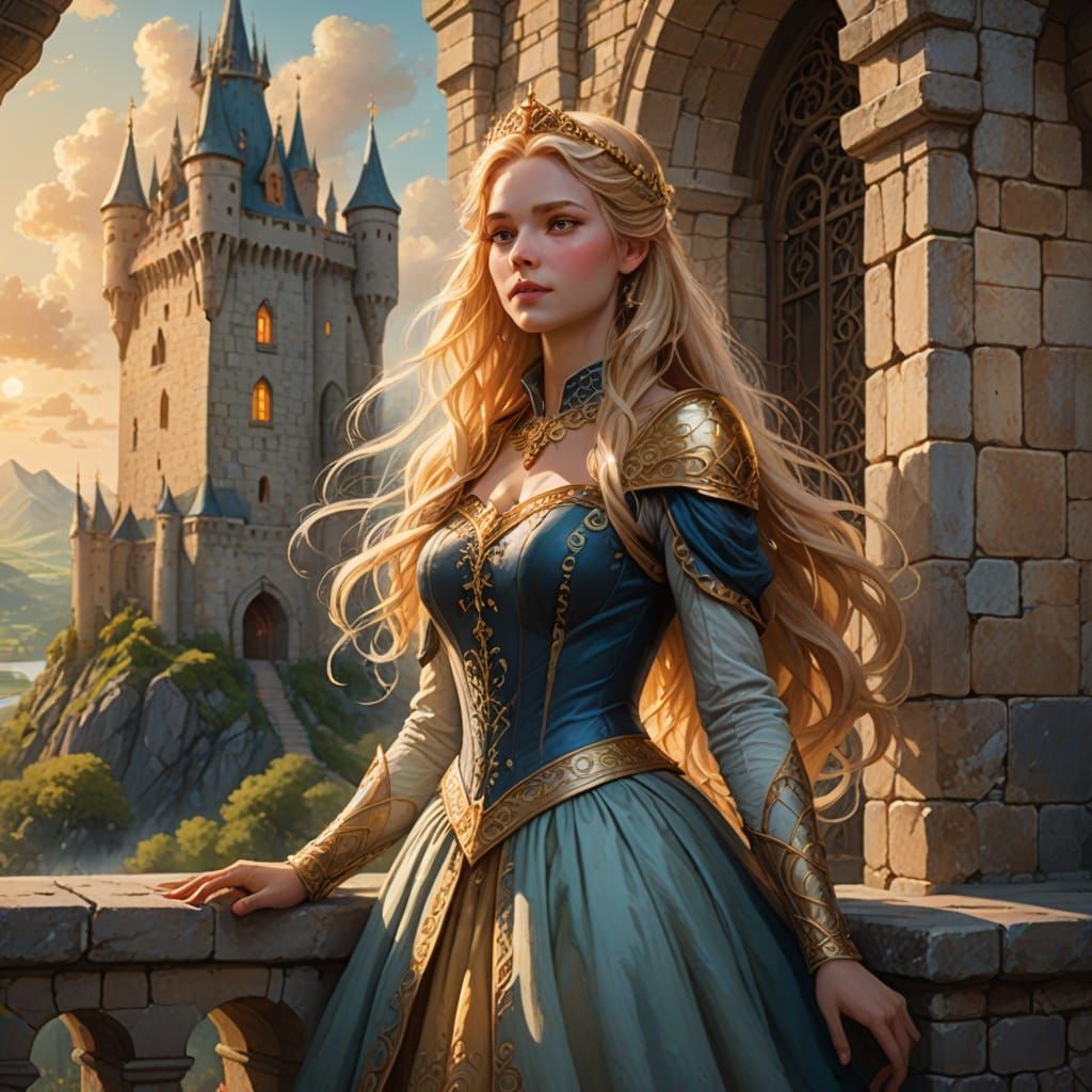 AI Image of a Princess in a Tower