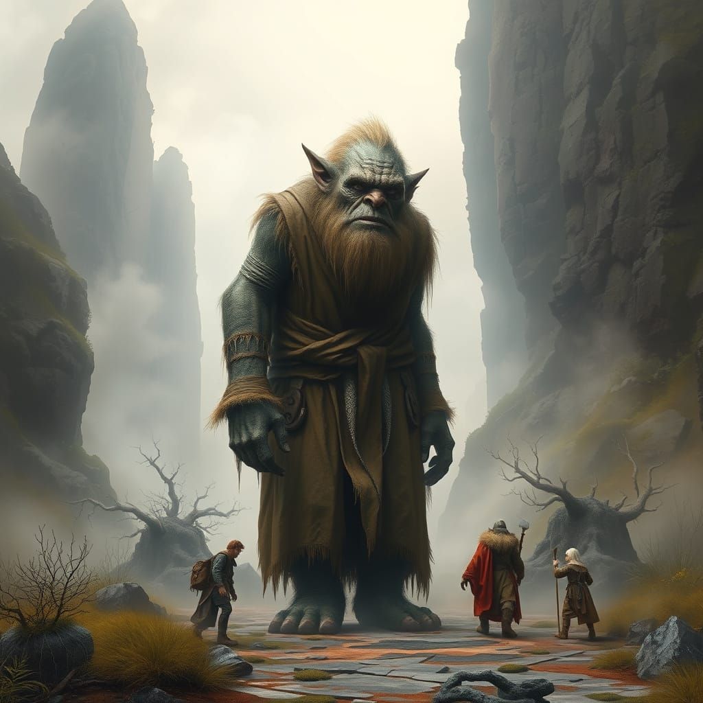Giant Troll in Mystical Landscape
