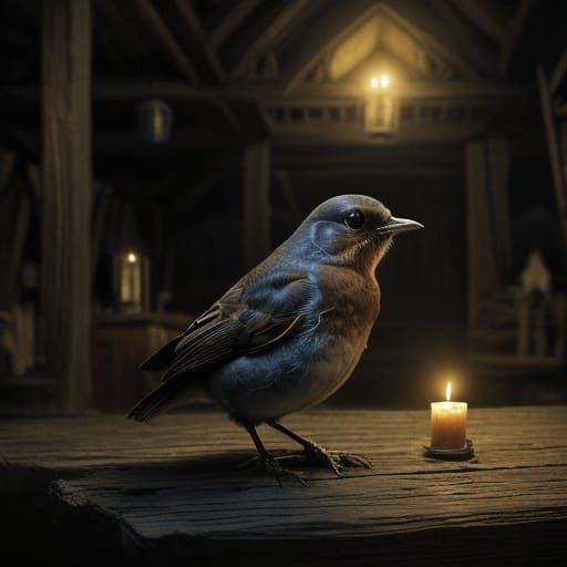 The North wind shall blow and we shall have snow, and what will poor robin do then, poor thing? He'll hide in a barn, an...